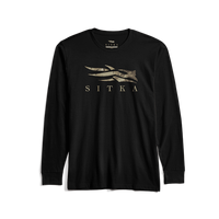 SITKA Icon Optifade Long Sleeve Tee Black Marsh